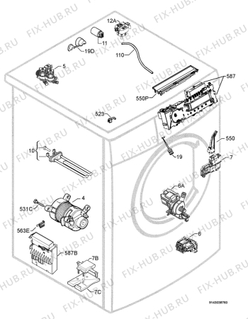 Взрыв-схема стиральной машины Aeg Electrolux L86859 - Схема узла Electrical equipment 268